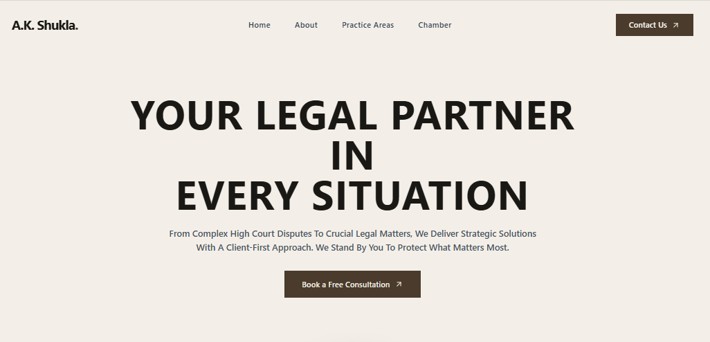 A.K. Shukla Website Preview